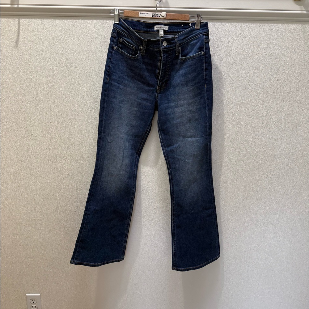 Banana Republic petite high rise Dark Blue Flare Jeans